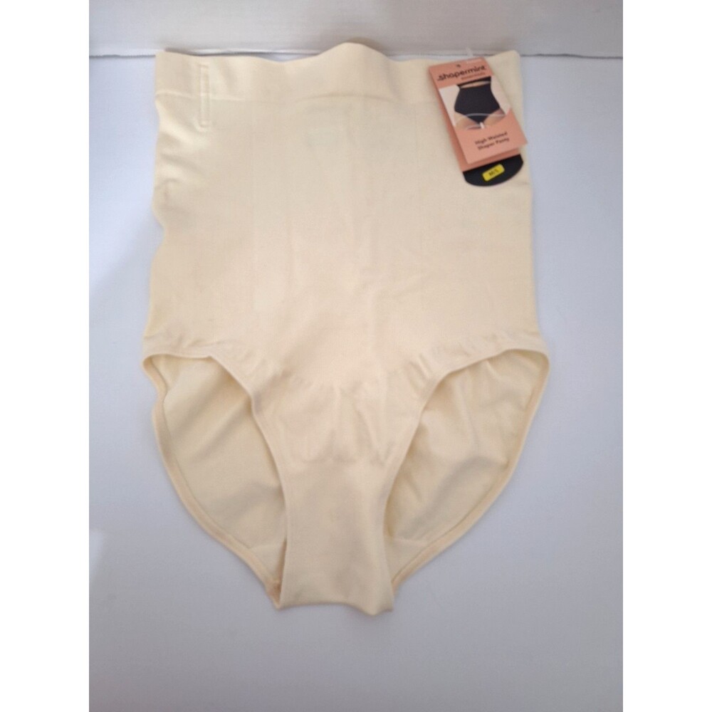Shapermint Essentials Women's High Waisted Shaper Panty 54008 - Beige Size M/L